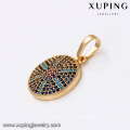 33112 Xuping new style China wholesale colorful coin pendant popular gold women jewellery